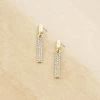 Accessories Ettika - Single File Sparkle 18k Gold Plated Earrings