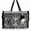America & Beyond - Faire Vendor Silver Foil Tufted Tote By America & Beyond - Silver