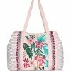America & Beyond - Faire Vendor Accessories Jungle Flowers Tote By America & Beyond - Pink Jungle Floral