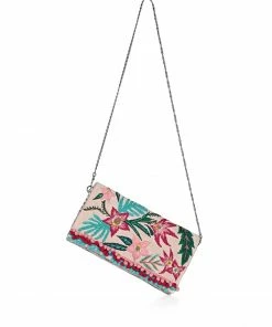 America & Beyond - Faire Vendor Jungle Flowers Clutch By America & Beyond - Pink Jungle Floral Accessories