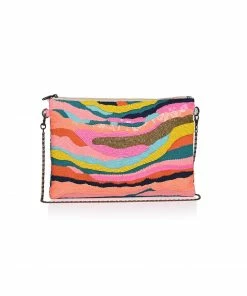 America & Beyond - Faire Vendor Daphne Embellished Clutch By America & Beyond - Clementine Multi Accessories
