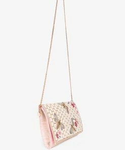 America & Beyond - Faire Vendor Natural Honey Bee Embellished Clutch By America & Beyond - Honey Bee