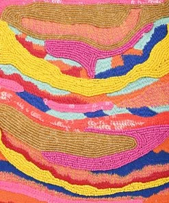 America & Beyond - Faire Vendor Accessories Isabella Embellished Tote By America & Beyond - Yellow Multi