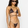 Beach Bunny Swimwear Abbie Triangle Top - Glitter Black
