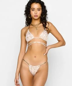 Beach Bunny Swimwear Abbie Triangle Top - Nude/Ivory