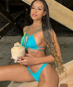 Beach Bunny Swimwear Sydney Tango Bottom - Teal