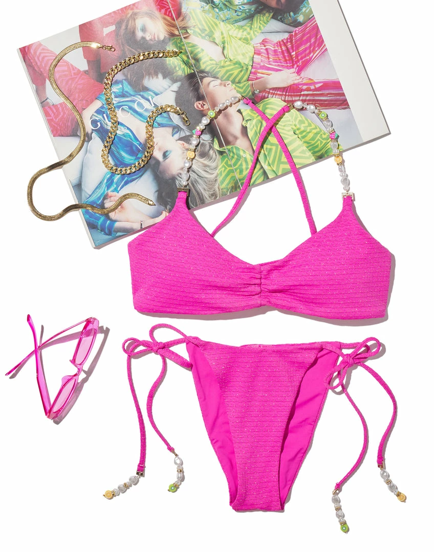 Beach Bunny Swimwear Astrid Bralette Top - Dragon Fruit