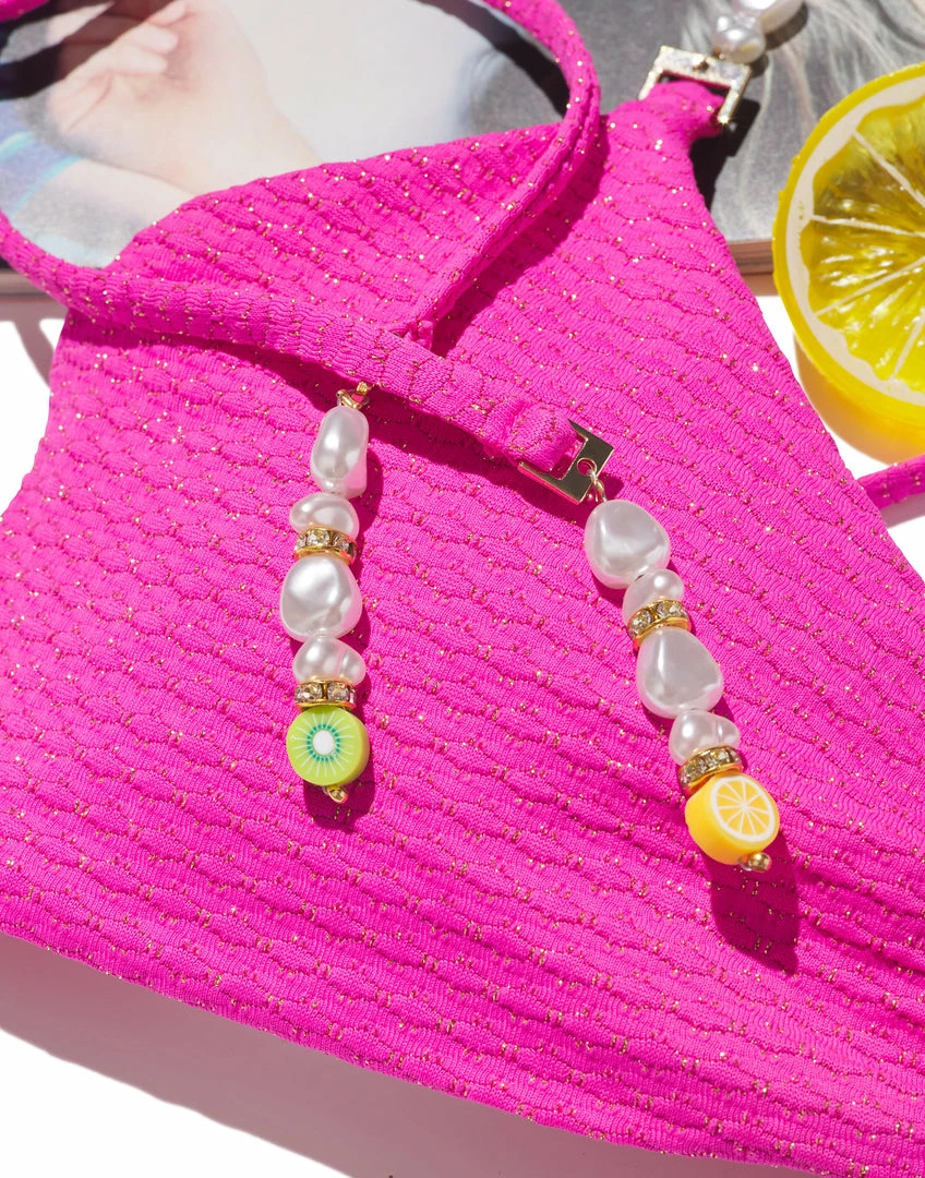 Beach Bunny Swimwear Astrid Bralette Top - Dragon Fruit