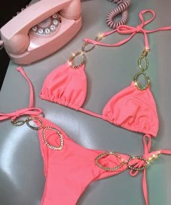 Beach Bunny Swimwear Kinsley Tie Side Bottom - New Origami