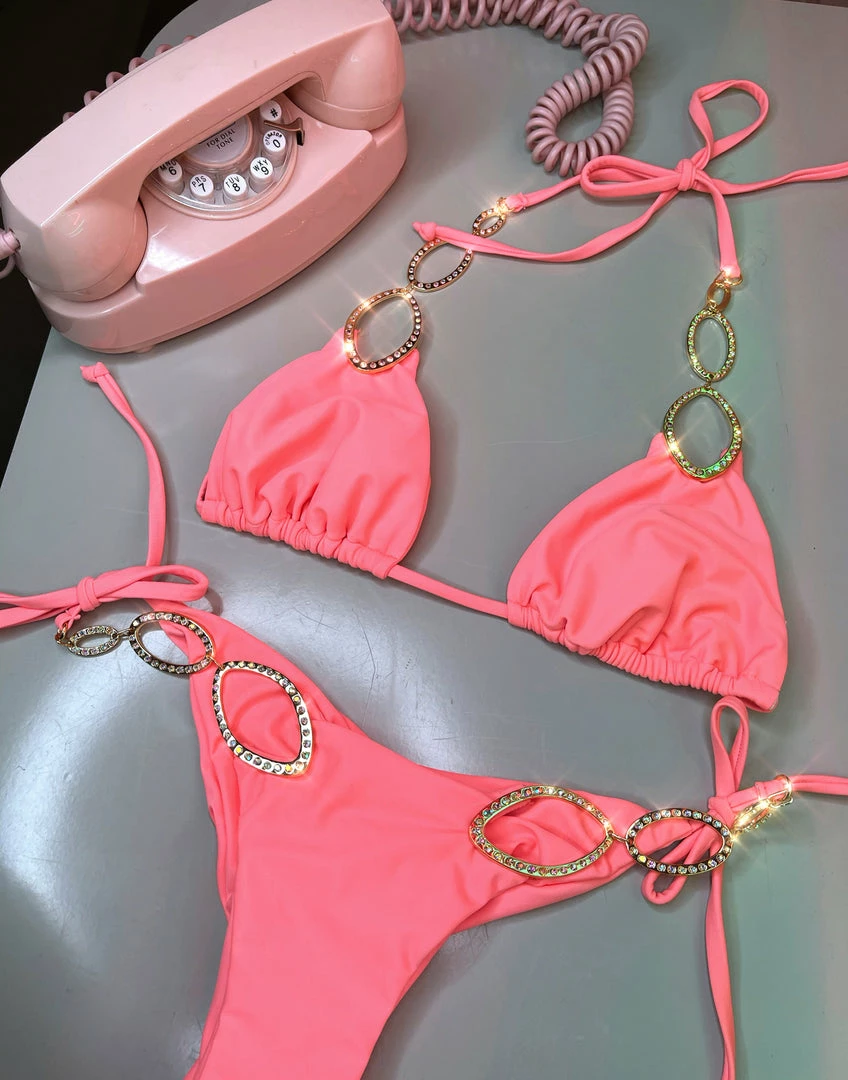 Beach Bunny Swimwear Kinsley Tie Side Bottom - New Origami