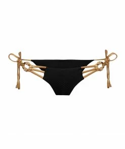 Beach Bunny Swimwear Madagascar Glam Tie Side Bottom - Black