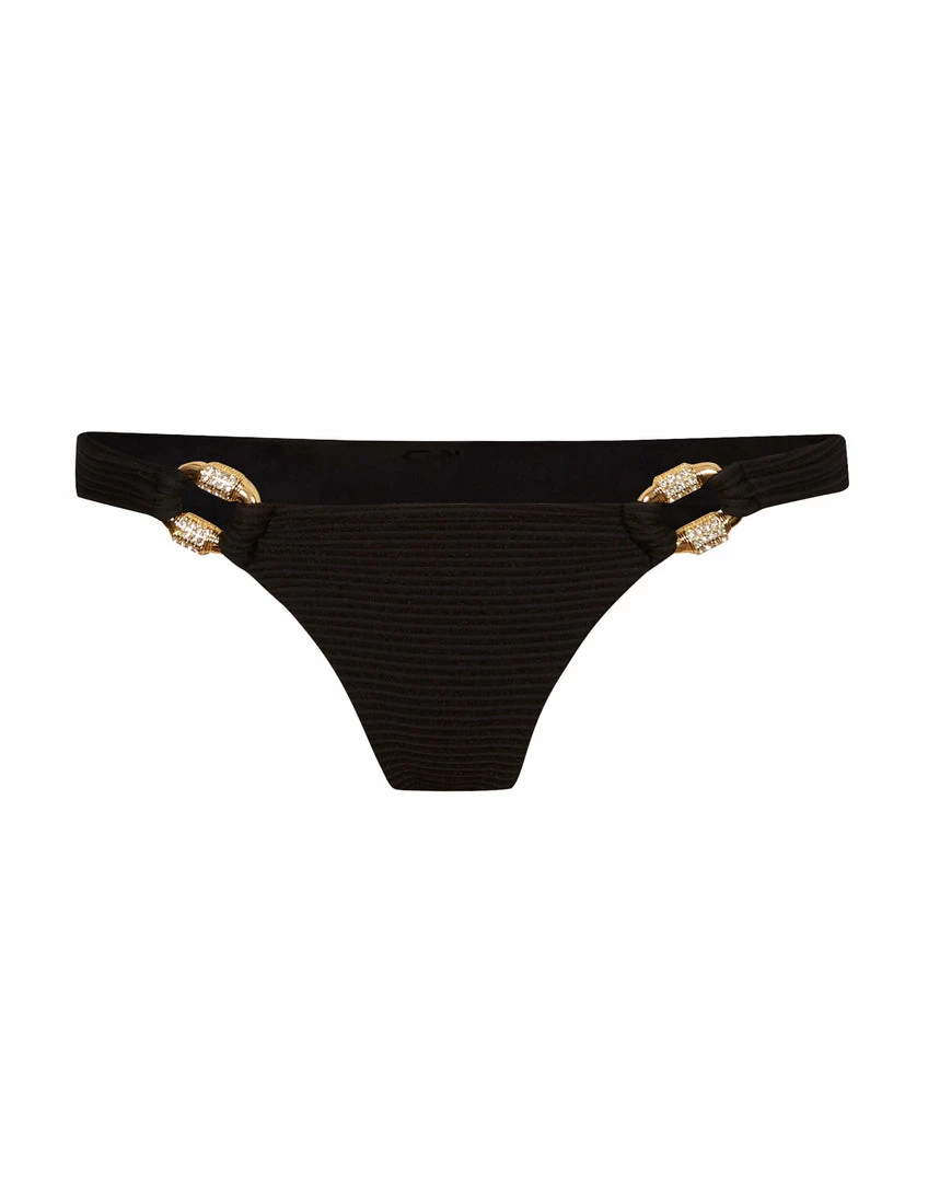 Beach Bunny Swimwear Madagascar Glam Skimpy Bottom - Black