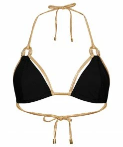 Beach Bunny Swimwear Madagascar Glam Triangle Top - Black
