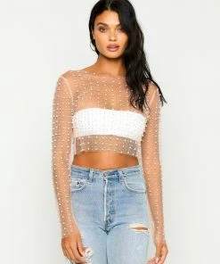 Beach Bunny Swimwear London Bralette Top - White