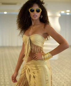 Beach Bunny Swimwear Haute Summer Top - Gold