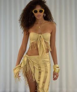 Beach Bunny Swimwear Haute Summer Top - Gold