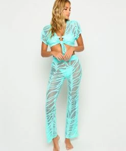 Beach Bunny Swimwear Miller Pant - Aqua Cover Ups