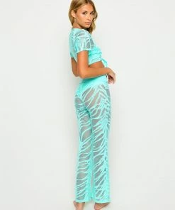 Beach Bunny Swimwear Cover Ups Miller Crop Top - Aqua