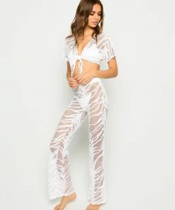 Beach Bunny Swimwear Miller Crop Top - New White Cover Ups