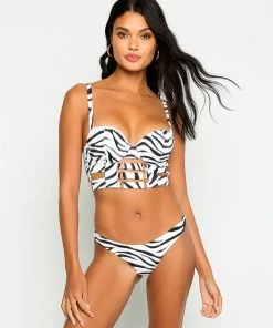 Beach Bunny Swimwear Aria Skimpy Bottom - Zebra