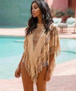 Beach Bunny Swimwear Haute Summer Poncho - Gold