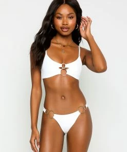 Beach Bunny Swimwear Lexi Bralette Top - New White