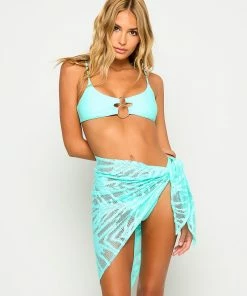 Beach Bunny Swimwear Miller Pareo - Aqua Cover Ups