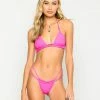 Beach Bunny Swimwear Indy Triangle Top - Neon Pink