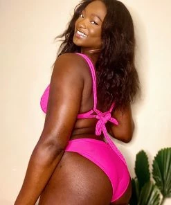 Beach Bunny Swimwear Kate Full Bottom - Neon Pink