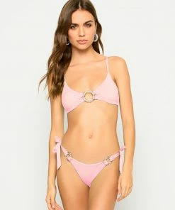 Beach Bunny Swimwear Lexi Glitter Bralette Top - New Origami