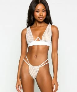 Beach Bunny Swimwear Hudson High Apex Top - White