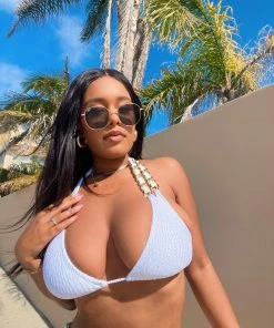 Beach Bunny Swimwear Breanna Triangle Top - White