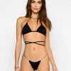 Beach Bunny Swimwear Brooklyn Triangle Top - New Black