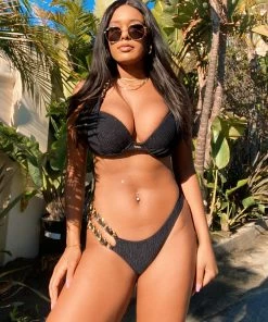 Beach Bunny Swimwear Breanna Skimpy Bottom - Black