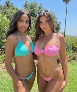 Beach Bunny Swimwear Rosalee Bandeau Top - Pink