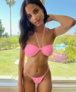 Beach Bunny Swimwear Tiffany Tango Bottom - Pink