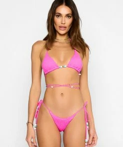 Summer Haus - Swim Channing Tie Side Bottom By Summer Haus - Pink
