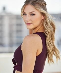 Audrey Wrap Top By California Kisses - Eggplant