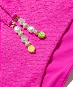 Beach Bunny Swimwear Constance Tie Side Bottom - Dragon Fruit