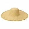 Cut & Sew Textured Weave Floppy Hat With Frayed Edge By San Diego Hat Company - Natural