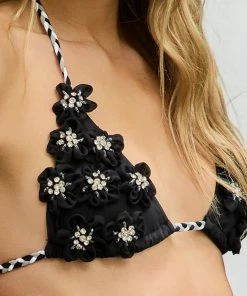 Beach Bunny Swimwear Delilah Triangle Top - Black