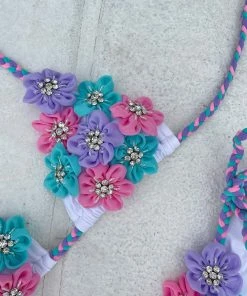 Beach Bunny Swimwear Delilah Triangle Top - White Multi