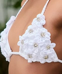 Beach Bunny Swimwear Delilah Triangle Top - White