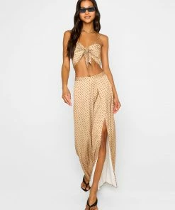 Beach Bunny Swimwear Ramsey Pant - Black/Nude Dot