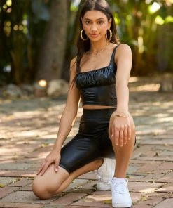 Electric Love Crop Top By Skylar + Madison - Black