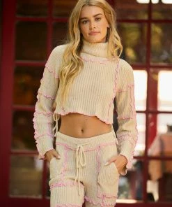 Beach Bunny Swimwear Ellis Crop Top - Ivory Clothing