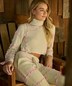 Beach Bunny Swimwear Ellis Crop Top - Ivory Clothing