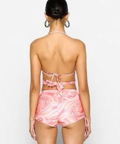 Summer Haus - Swim Elsa Short By Summer Haus - Pink/Orange Multi