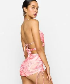 Summer Haus - Swim Elsa Short By Summer Haus - Pink/Orange Multi