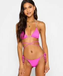 Beach Bunny Swimwear Estelle Triangle Top - Dragon Fruit